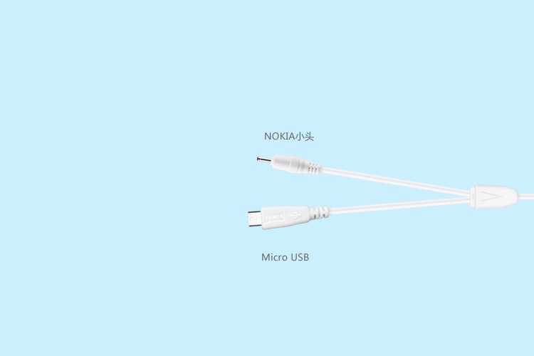 Micro USB+NOKIA小頭 USB二合一數(shù)據(jù)充電線(xiàn) 環(huán)保材質(zhì)  一體成型